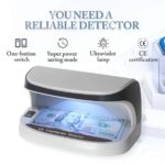Portable Ultraviolet Purple Counterfeit Money Bill Detector Banknotes Cash Currency Desktop UV Light Magnifier Checker