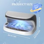 Portable Ultraviolet Purple Counterfeit Money Bill Detector Banknotes Cash Currency Desktop UV Light Magnifier Checker - Image 7