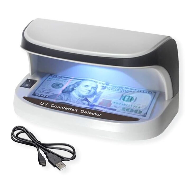 Portable Ultraviolet Purple Counterfeit Money Bill Detector Banknotes Cash Currency Desktop UV Light Magnifier Checker - Image 6