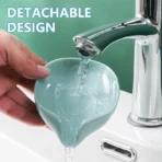 Leaf Shape Soap Holder with Drainage & Suction Cup - Image 4