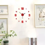 3D Creative Frameless DIY Wall Hanging Clock Wall Stickers Home Mute Digital Clock Living Room Office Wall Decoration - Image 6