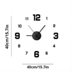 3D Creative Frameless DIY Wall Hanging Clock Wall Stickers Home Mute Digital Clock Living Room Office Wall Decoration - Image 7