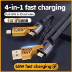 4-in-1 Fast Charging Data Cord Cable USB Type C