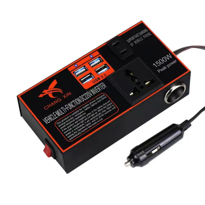 Vehicle Mult-Functional 12v24vDC Conversion Inverter AC22OV USB Socket Fast Charging. - Image 4
