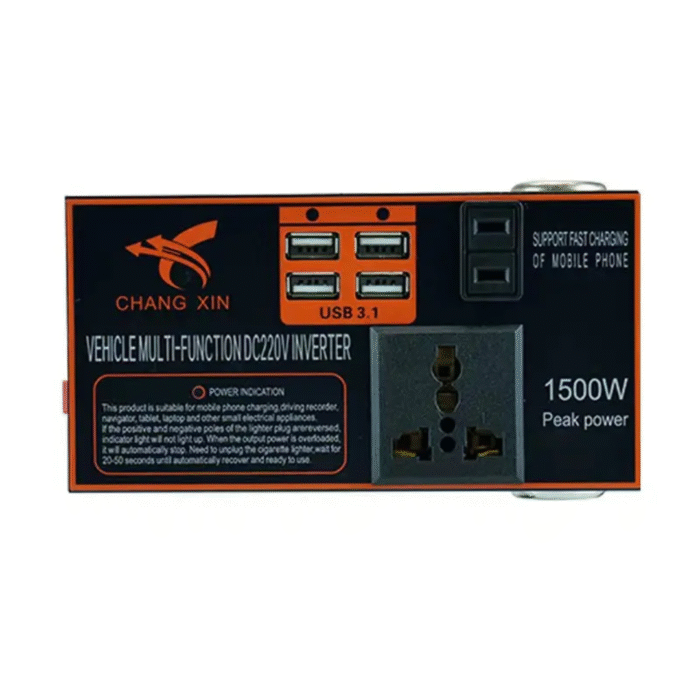 Vehicle Mult-Functional 12v24vDC Conversion Inverter AC22OV USB Socket Fast Charging. - Image 5