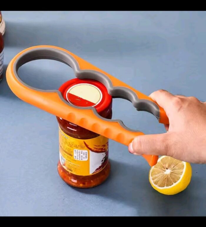 Multifunctional 4-in-1 Kitchen Tool Jar Gripper Lid Opener Can Opener Bottle Opener - Easy to Use Home Essential - Image 6