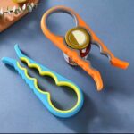 Multifunctional 4-in-1 Kitchen Tool Jar Gripper Lid Opener Can Opener Bottle Opener - Easy to Use Home Essential