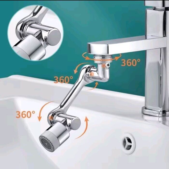 Rotatable Multifunctional Extension Faucet Aerator Kitchen Sink Faucet Extender Adapter Bathroom Tap Swivel Robotic Arm Sink Fit - Image 2