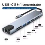 USB C Hub 8In1 7in2 7in1 Type C 3.1 To 4K HDMI Adapter with RJ45 SD/TF Card Reader PD Fast Charge for MacBook Notebook Laptop - Image 5