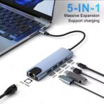 USB C Hub 8In1 7in2 7in1 Type C 3.1 To 4K HDMI Adapter with RJ45 SD/TF Card Reader PD Fast Charge for MacBook Notebook Laptop - Image 3