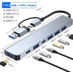 USB C Hub 8In1 7in2 7in1 Type C 3.1 To 4K HDMI Adapter with RJ45 SD/TF Card Reader PD Fast Charge for MacBook Notebook Laptop - Image 4