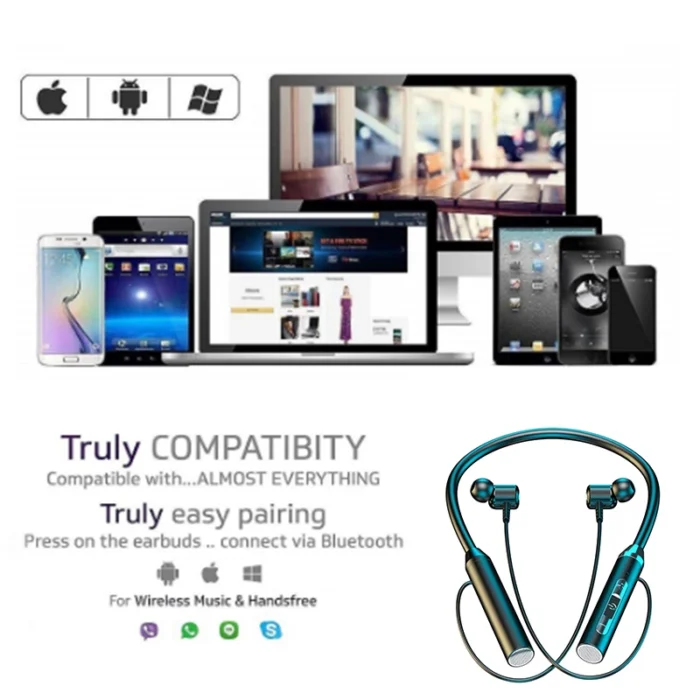 Neckband Wireless Bluetooth Earphones - Image 6