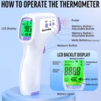 Non-Contact Infrared Medical Forehead Thermometer for Baby & Adult