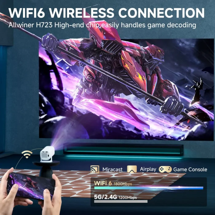 P30PRO Android 14 Smart Mini Projector - Image 6