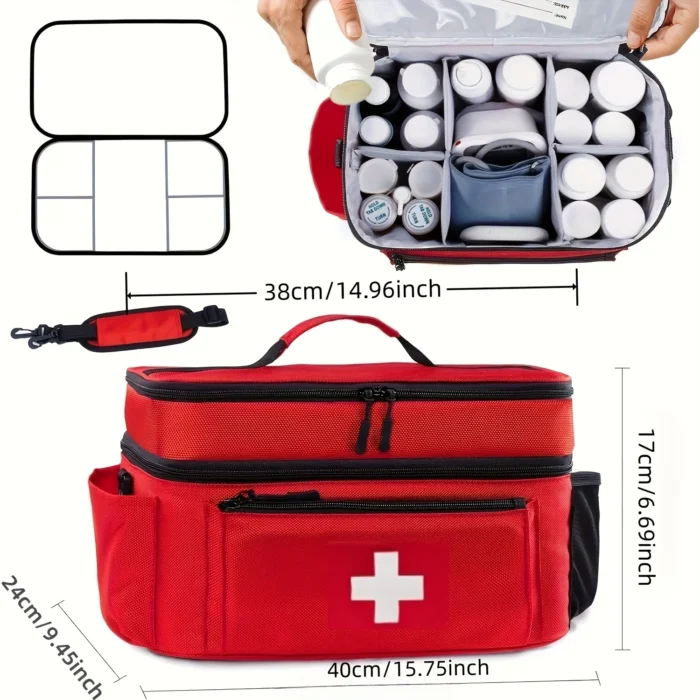 Large capacity travel medicine storage bag - Image 6