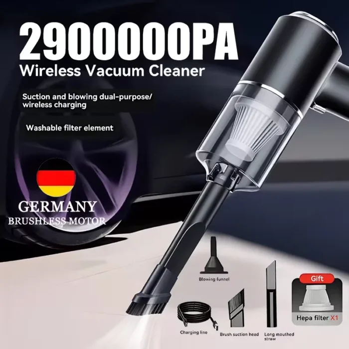Wireless Car Vacuum - Wet Dry Dual-use Cordless Cleaner - Image 2